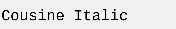 Cousine Italic