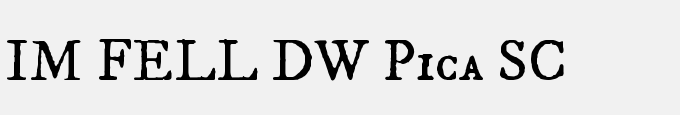 IM FELL DW Pica SC