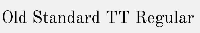 Old Standard TT Regular