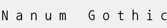 Nanum Gothic Coding