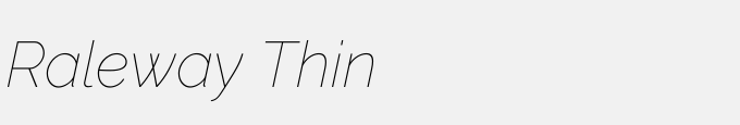 Raleway Thin