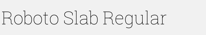 Roboto Slab Regular