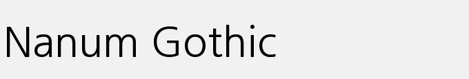 Nanum Gothic
