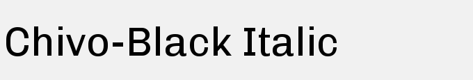 Chivo-Black Italic