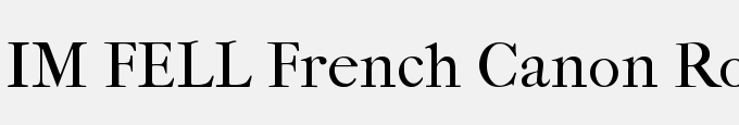 IM FELL French Canon Roman