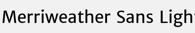 Merriweather Sans Light Italic