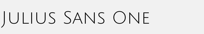Julius Sans One