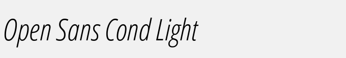 Open Sans Cond Light