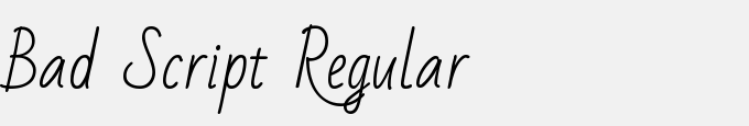 Bad Script Regular