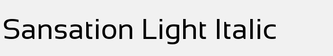 Sansation Light Italic