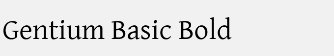 Gentium Basic Bold