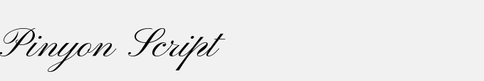 Pinyon Script