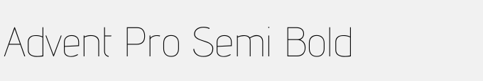 Advent Pro Semi Bold