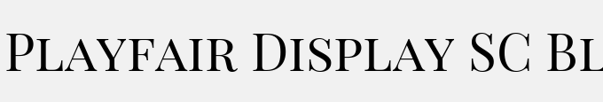 Playfair Display SC Black Italic