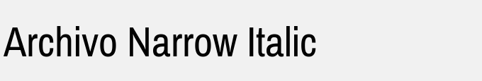 Archivo Narrow Italic