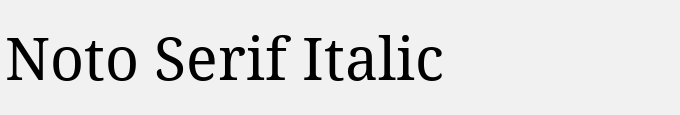 Noto Serif Italic
