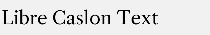 Libre Caslon Text
