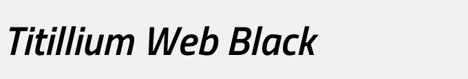 Titillium Web Black