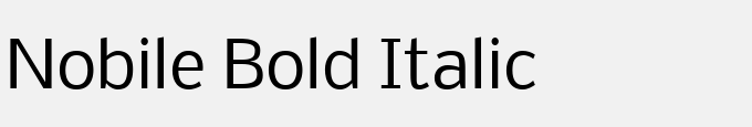 Nobile Bold Italic