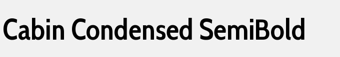 Cabin Condensed Semi Bold