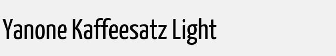 Yanone Kaffeesatz Light