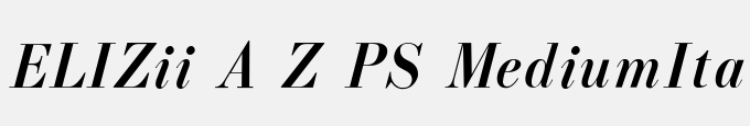 ELIZii_A.Z_PS Medium-Italic
