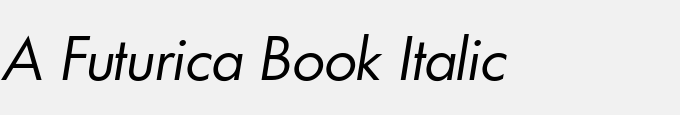 A_Futurica Book Italic