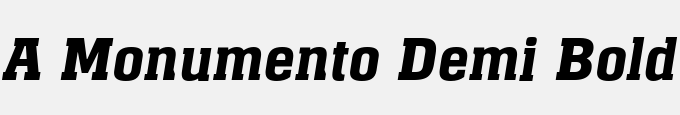 A_Monumento Demi Bold Italic