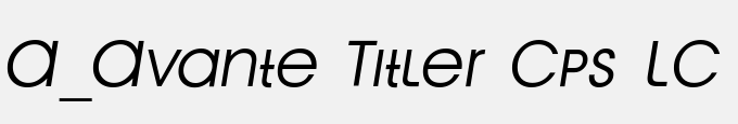 A_Avante Titler Cps LC Light Italic