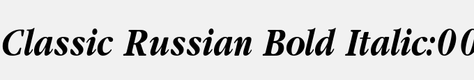Classic Russian Bold Italic:001.001
