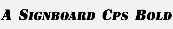 A_Signboard Cps Bold Italic