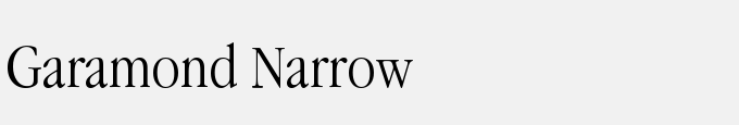 Garamond Narrow