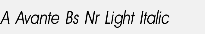 A_Avante Bs Nr Light Italic