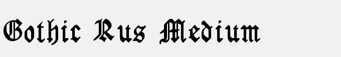 Gothic Rus Medium