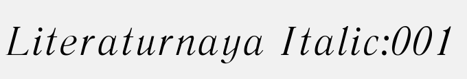 Literaturnaya Italic:001.001