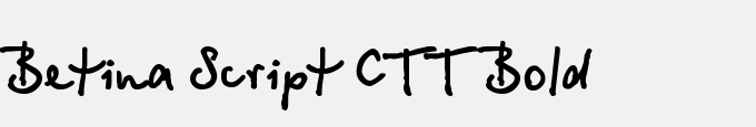 Betina Script CTT Bold