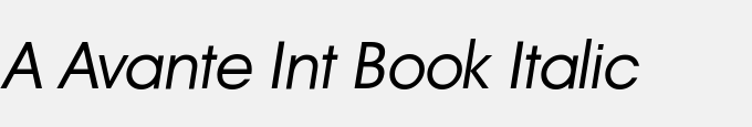 A_Avante Int Book Italic