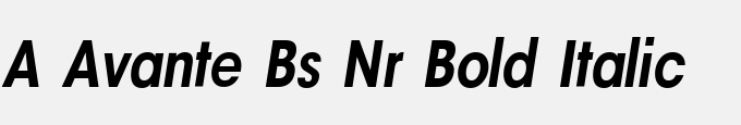 A_Avante Bs Nr Bold Italic