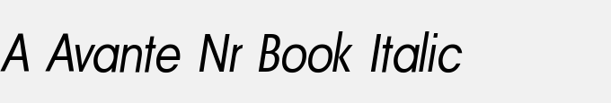 A_Avante Nr Book Italic