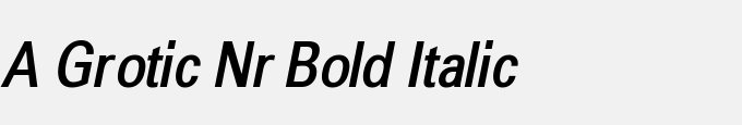 A_Grotic Nr Bold Italic