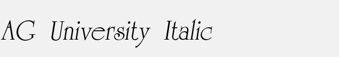 AG_University Italic