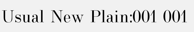 Usual New Plain:001.001