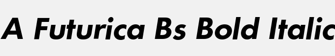 A_Futurica Bs Bold Italic