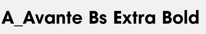 A_Avante Bs Extra Bold