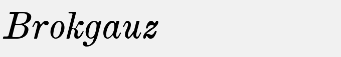 Brokgauz & Efron Italic