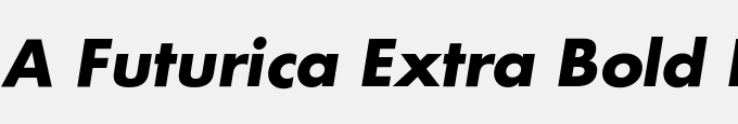 A_Futurica Extra Bold Italic