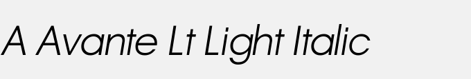 A_Avante Lt Light Italic