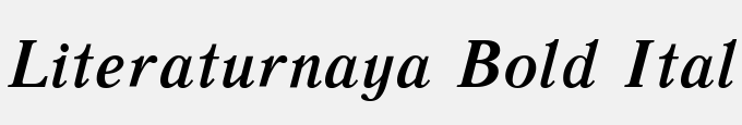 Literaturnaya Bold Italic:001.001