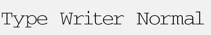 Type Writer Normal