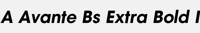 A_Avante Bs Extra Bold Italic